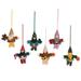 The Holiday Aisle® 6 Piece Glad Tiding Gnomes Hanging Figurine Ornament Set Wood in Brown/Green/Red | 5.75 H x 5 W x 2 D in | Wayfair