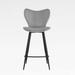 Corrigan Studio® Grey Velvet Chair Barstool Dining Counter Height Chair Set Of 2 Upholstered/Velvet in Gray | 38.39 H x 17.72 W x 16.73 D in | Wayfair