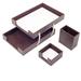 Latitude Run® 3 Piece Desk Organizer Set Faux Leather in Brown | 23 H x 16 W in | Wayfair E8E66DCF297049C687274A647F44EE79