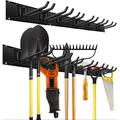 WFX Utility™ Meidingerks Heavy Duty Garden Tool Organizer & Storage, Wall Mount Tool Organization w/ 6 Hooks | Wayfair