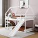 Ambrette Twin over Twin Solid Wood Standard Bunk Bed by Harper Orchard Wood in White | 70.9 H x 79.9 W x 77.4 D in | Wayfair