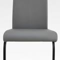 Latitude Run® Osean Side Chair Faux Leather/Upholstered in Gray | 38.58 H x 16.93 W x 20.47 D in | Wayfair AADC667F2F334FA685EEE5A4781D7948