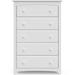 Winston Porter Jhaylen 5 Drawer 33.35" W Chest Wood in White | 49.02 H x 33.35 W x 17.99 D in | Wayfair 846EFECB7BE64F94BAA44F62785040F4