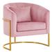 Barrel Chair - Mercer41 Jaquaisha Velvet Accent Barrel Chair for Beauty Salon Spa 29.3" Velvet in Pink | 29.1 H x 29.3 W x 25.2 D in | Wayfair