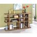 Ivy Bronx Santos 3-tier Etagere Bookcase Wood in Black/Brown | 36.75 H x 63 W x 15.25 D in | Wayfair BF56EF1D4A374471810D1C24ABD3465F