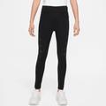 Leggings NIKE SPORTSWEAR "Air Essential Big Kids' (Girls') Leggings" Gr. XL, N-Gr, schwarz (black, black) Kinder Hosen Leggings