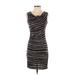 Ann Taylor LOFT Casual Dress - Sheath Cowl Neck Sleeveless: Black Print Dresses - Women's Size 2X-Small Petite