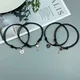 Ensemble de bracelets de Couple avec clé de verrouillage 2 pièces/lot noir blanc rose corde