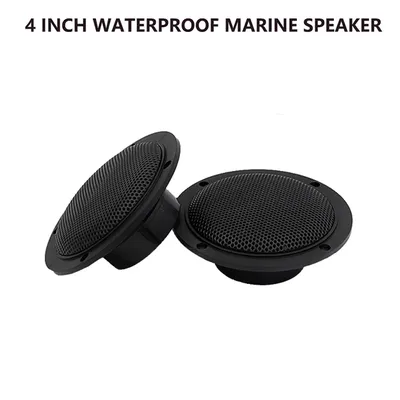 Haut-parleurs marins étanches 1 paire 4 pouces 120 Watts double gamme complète pour bateau