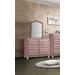 ACME Reggie Mirror, Pink Fabric - Acme 30824