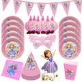Disney Princess Sofia Party Decoration Assiettes en papier d'anniversaire pour filles Serviettes