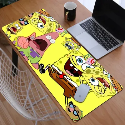 Tapis de souris de jeu S-Spongetransporteurs s Mausepad accessoires informatiques polymères non