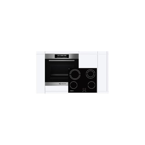 Backofen-Set KO609TCX + KVC600, 1-fach-Teleskopauszug, Easy-To-Clean-Emaille, 9 Funktionen, Touch, Umluft, Grill, Edelstahl, Teleskopauszug, Timer