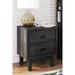 Signature Design by Ashley Toretto Black/Gray 2 Drawer Nightstand