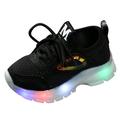 fvwitlyh Kids Tennis Shoes Girls Run Shoes Girls Breathable Children Baby Boys Led Mesh Luminous Sport Shoes for 1 Year Old Girl