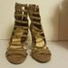 Jessica Simpson Shoes | Beige Peep Toe Spike Stiletto High Heel Ankle Boots Studs Size 8 | Color: Tan | Size: 8