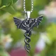 Pendentif Double Dragon avec amour collier Long de motard en acier inoxydable 316L accessoires