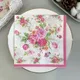 Serviettes en Papier Vintage à Motif Floral pour Découpage de Table Rose Fleur Papillon pour