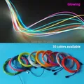 Bande lumineuse LED flexible 10 couleurs au choix 1.3mm 1-25 m EL Wire Tube Light-up Craft