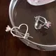 Boucles d'oreilles coeur en cristal pour femmes piercing One Arrow bijoux de tempérament amour