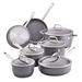 Anolon Accolade Forged Hard-Anodized Nonstick Cookware Induction Pots & Pans Set, 12 Piece, Moonstone Non Stick/Hard-Anodized in Gray | Wayfair