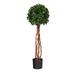 3.5' English Ivy Single Ball Topiary Artificial Tree with Natural Trunk UV Resistant (Indoor/Outdoor) - 41