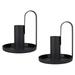 Benefischl 2Pcs Retro Wrought Iron Candle Holders Simple Black Candlestick Holders for Taper Candles Fits Wedding Dinning