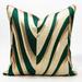 Emerald Green Gold Throw Pillow Covers Dark Green Abstract Cushion Cases Modern Decorative Cozy Soft Square Home Decor for Bedroom Car Couch Sofa Office 24x24 inch