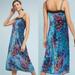 Anthropologie Dresses | Anthropologie Moulinette Soeurs Lange Blue Velvet Floral Midi Slip Dress Size 0 | Color: Blue | Size: 0