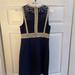 Lilly Pulitzer Dresses | Lilly Pulitzer Gorgeous Navy Blue Dress, Great Condition, Size 00. | Color: Blue/Gold | Size: 00
