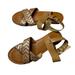 American Eagle Outfitters Shoes | American Eagle Outfitters Buckle Brown And Silver Sandals Size 9 | Color: Brown/Silver | Size: 9