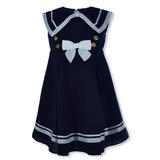 Bonnie Jean Girls Nautical Sailor Dress - navy 3t (Toddler)
