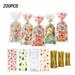 HLONK 200 Pack Christmas Paper Party Treat Bags for Goodie Candy Gifts & Birthday