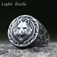 Bague en acier inoxydable SION L pour hommes loup viking bague animal punk paupières chic bijoux