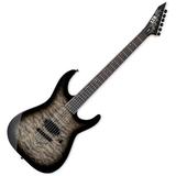 ESP LTD M-1001NT Electric Guitar w/Quilt Maple Top - Charcoal Burst