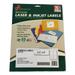 AbilityOne 7530016736514 SKILCRAFT Recycled Laser and Inkjet Labels Inkjet/Laser Printers 1.33 x 4 White 14/Sheet 25 Sheets/Pack