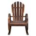 EasingRoom Antique 35 in Wagon Wheel Chair Rustic Wood Porch Rocking Chair