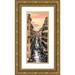 Frank Assaf 15x32 Gold Ornate Wood Framed with Double Matting Museum Art Print Titled - City street Rome Italy