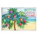 Stupell Industries Merry Beachy Christmas Holiday Palm Graphic Art Unframed Art Print Wall Art Design by Paul Brent