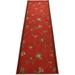 Custom Size Runner Rug Floral Red Design Customize Red Rug Runner 26 Inches Width By Choice Of Your Length