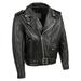 Milwaukee Leather USA MADE MLJKM5009 Men s Black The Dean Premium Leather Throwback Motorcycle Jacket 44