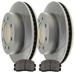 AutoShack Front Brake Rotors and Ceramic Pads Kit Driver and Passenger Side Replacement for 2005 2006 2007 Ford F-250 Super Duty 2005-2008 F-350 Super Duty 5.4L 6.0L 6.4L 6.8L V8 4WD