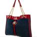 Gucci Bags | Gucci New!X-Large Tote! Authentic! Excellent Condition! Wore Once ! | Color: Blue/Gold/Red | Size: Os