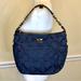 Coach Bags | Coach Navy Blue Glitter Signature C Silver Braided Shoulder Bag W Blue Interior | Color: Black/Blue | Size: Os