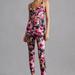 Anthropologie Pants & Jumpsuits | Anthropologie Floral Yoga One-Piece Sweetheart Neckline New, Xs | Color: Black/Pink | Size: Xs