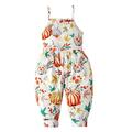 QIPOPIQ Girls Clothes Clearance Toddler Baby Girl Jumpsuits Summer Cartoon Printing Strap Romper Pants With Pockets