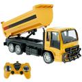 Welpettie Remote Control Excavator Truck RC Construction Toys RC Dump Truck Digger Construction Vehicle Toy with LED Lights USB Electric RC Remote Control Construction Tractor Gifts for Kids