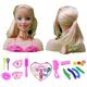 BBABBT Makeup Hair Head Girls Super Model, Hairdressing, Doll Styling, 17Pcs Hairdressing Styling Head Doll Makeup Toy Educational Toy Gift for Kids Girls