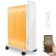 Oil Filled Radiator, Wifi Enabled Smart Heater, Portable Electric Heater, 24H Timer, 2500W 11 Fin, 3 Mode, Remote Control, LED Display, Adjustable Thermostat, Safety Cut-off Tip-Over Protection, White