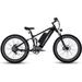 HAOQI Black Cheetah Electric Bike for Adults 48V 25Ah Removable Dual Batteries Ebike 750W Brushless Motor up to 28MPH Shimano 7-Speed 26 x 4.0 Fat Tire Full Suspension Mountain Bike